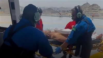 الإسعاف الجوي السعودي ينقذ حاج مصري من الموت.. فيديو