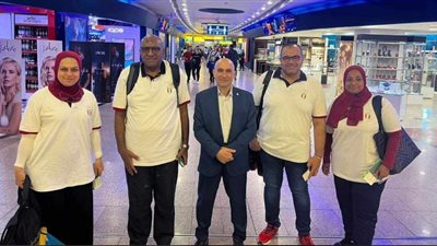 مقدمة البعثة المصرية تطير إلى الجزائر استعدادا للمشاركة في دورة الألعاب العربية