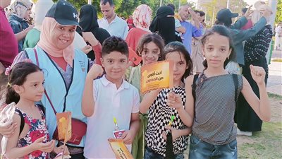 تنفيذ مبادرة بالألوان هنكافح الإدمان بالمنتزهات في عيد الأضحى