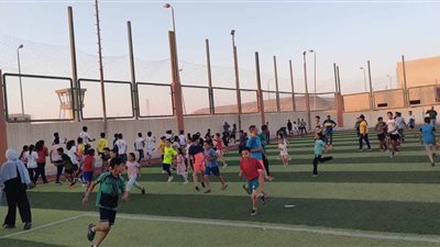 سباق للجري بمركز شباب 