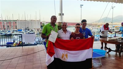استقبال السباح أحمد أسامة من إيطاليا إلى مصر