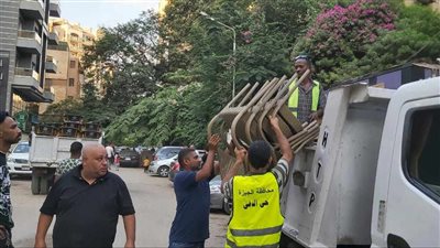 محافظة الجيزة ترفع 2845 حالة إشغال للمقاهي والكافيهات