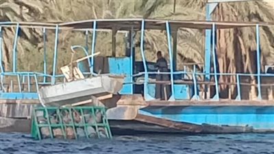 سقوط سيارة محملة باسطوانات الغاز في نهر النيل ببنى سويف