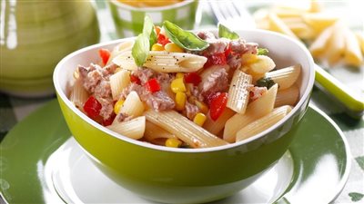 طريقة عمل سلطة التونة بالمكرونة والبصل| صحيه وسريعة