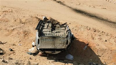 مصرع شخصين فى انقلاب سيارة بطريق الضبعة