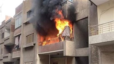 اندلاع حريق هائل داخل شقة سكنية بالمهندسين 
