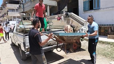 حملة مكبرة لرفع الإشغالات بشوارع رأس البر 