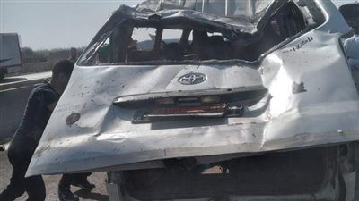 إصابة 14 شخصا فى انقلاب ميكروباص بطريق مصر إسكندرية الصحراوى 