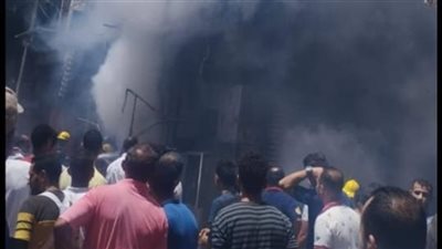 حريق محل أدوات كهربائية بفيصل