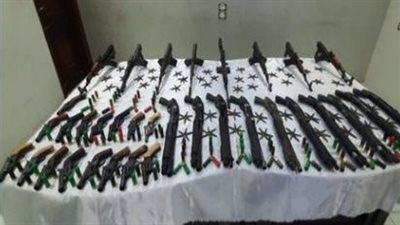 الأمن العام يضبط 53 قطعة سلاح و8 ونصف كيلو حشيش 