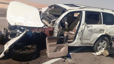 إصابة شخصين في انقلاب سيارة بمحور الضبعة