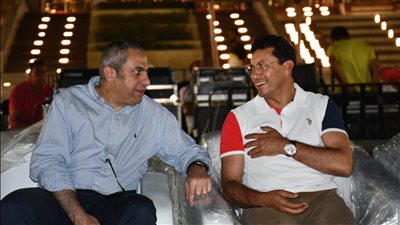 وزير الشباب ورئيس شركة العاصمة يشهدان البروفة النهائية لاحتفالية شباب مصر