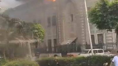 مصدر أمني يكشف تفاصيل حريق مبنى وزارة الأوقاف