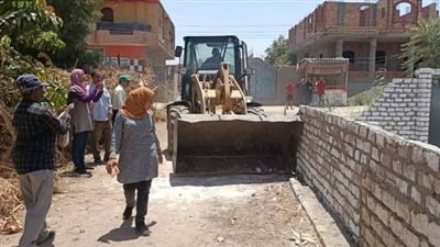 حملة مكبرة لإزالة التعديات بقرية أولاد نجم القبلية بنجع حمادي