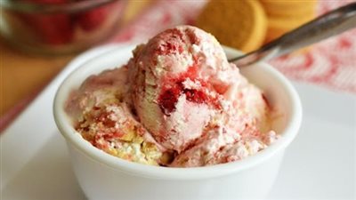 طريقة عمل آيس كريم تشيز كيك| سهل ولذيذ