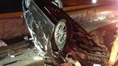 مصرع 3 أشخاص  وإصابة 2 آخرين إثر سقوط سيارة من أعلى كوبرى بالمنوفية