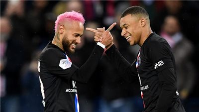 استبعاد نيمار ومبابي من قائمة باريس سان جيرمان أمام لوريان في الدوري الفرنسي 