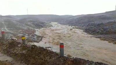 أمطار الخير تغمر مدينة سانت كاترين بجنوب سيناء