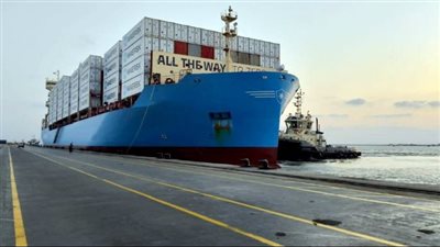 ميناء شرق بورسعيد يستقبل أول سفينة تعمل بالوقود الأخضر في العالم