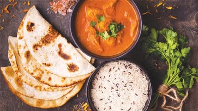 من المطبخ الهندي| حضري دجاج بالكاري مع خبز النان