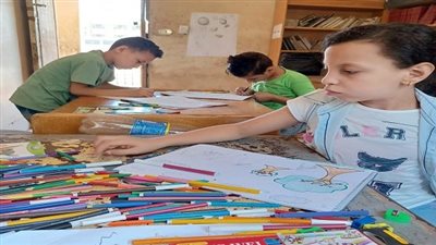  ورشة فنية رسم وتلوين في بيت ثقافة سمالوط 