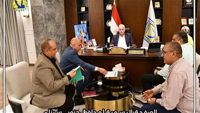 محافظ جنوب سيناء يناقش  مع رئيس جهاز تعمير سيناء خطة عمل الجهاز 