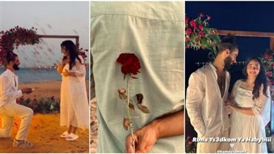 عرض زواج هايدي رفعت على شواطئ العين السخنة بطريقة رومانسية.. الصور الأولى 