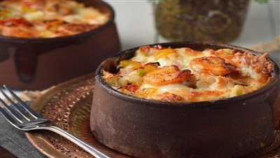 يحبها الأطفال| طريقة عمل طاجن الجمبري بالكريمة والجبنة