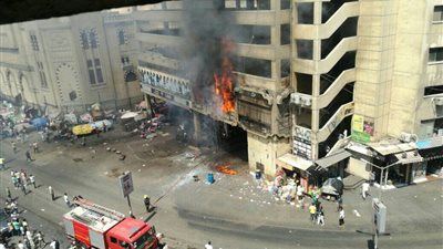  مصدر أمني يكشف تفاصيل اشتعال النيران في جراج العتبة