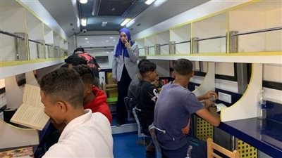 مكتبة مصر العامة المتنقلة بقنا تجوب مركز شباب بلاد المال بحري