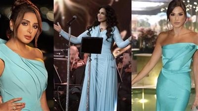 آخرهم أنغام.. نجمات اعتمدتن الفيروزي المكشكش في أحدث إطلالاتها| على من الأجمل؟ 