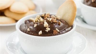 حلويات على السريع| طريقة عمل مهلبية الشوكولاتة بالبندق