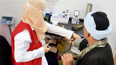 صحة قنا تنظم قافلة طبية بقرية الدير الغربي 
