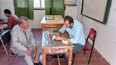 1105 حالات حصاد قافلة جامعة الزقازيق بقرية منشأة صهبره