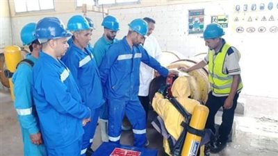 دورات تدريبية للعاملين بمياه أبو حماد على برامج السلامة والصحة المهنية