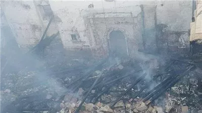 تحول لكتلة من الرماد..حريق يلتهم  مسجد أثري بمحافظة الدقهلية 