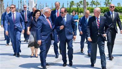 السيسي يستقبل وفداً رفيع المستوى من الحزبين الديمقراطي والجمهوري بالكونجرس الأمريكي