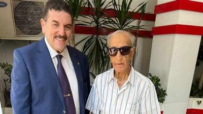 البناني يستقبل فهمي عمر رئيس الإذاعة السابق بمقر الزمالك  