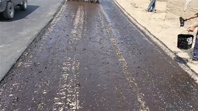 رصف طرق شبين القناطر ضمن  مبادرة  حياة كريمة 