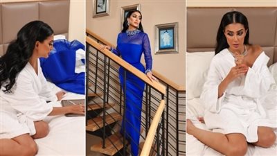 غادة عبدالرازق بروب استحمام وفستان مثير.. والجمهور: بطل العالم 