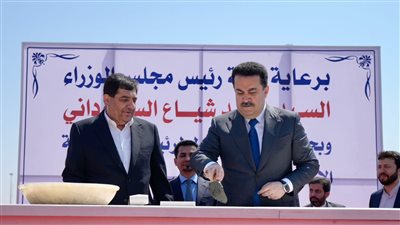السوداني يضع حجر أساس مشروع الربط السككي بين العراق وإيران