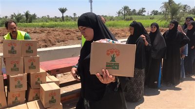 توزيع مساعدات في 70 قرية ضمن مبادرتي «إطعام الطعام» و«إنقاذ غارمات»
