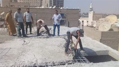  إزالة فوية لحالة بناء مخالف بتقسيم فوزية نجيب بحي شرق أسيوط