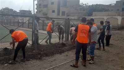 الشباب والرياضة تنفذ مشروع دهانات وتشجير بالدقهلية