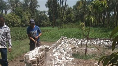 إزالة فورية لحالة تعد بنجع قطية بقنا