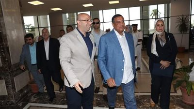 محافظ بني سويف يستقبل وزير التنمية المحلية فى زيارته لبني سويف  