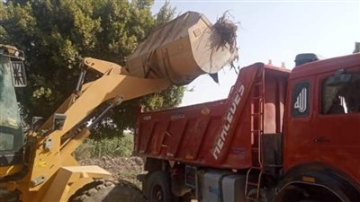 رفع 73 طن من نواتج تطهير الترع والمصارف فى دشنا بقنا 