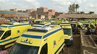  تشييع جثامين 74 من ضحايا إعصار دانيال ببني سويف 