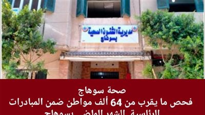 فحص 64 ألف مواطن ضمن المبادرات الرئاسية بصحة سوهاج