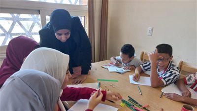 ورشة فنية للأطفال بثقافة جمال عبدالناصر ببني مر بأسيوط 